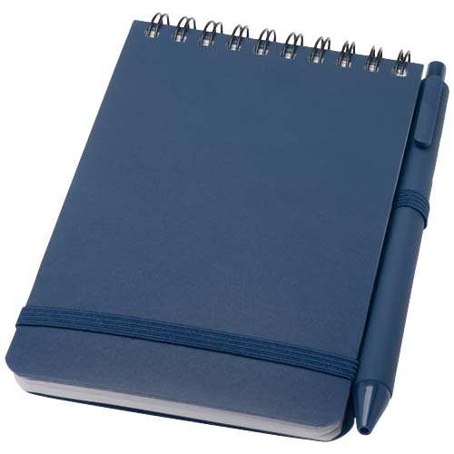 Carnet personnalisé A6 recyclé avec stylo Thalaasa Bleu ocean